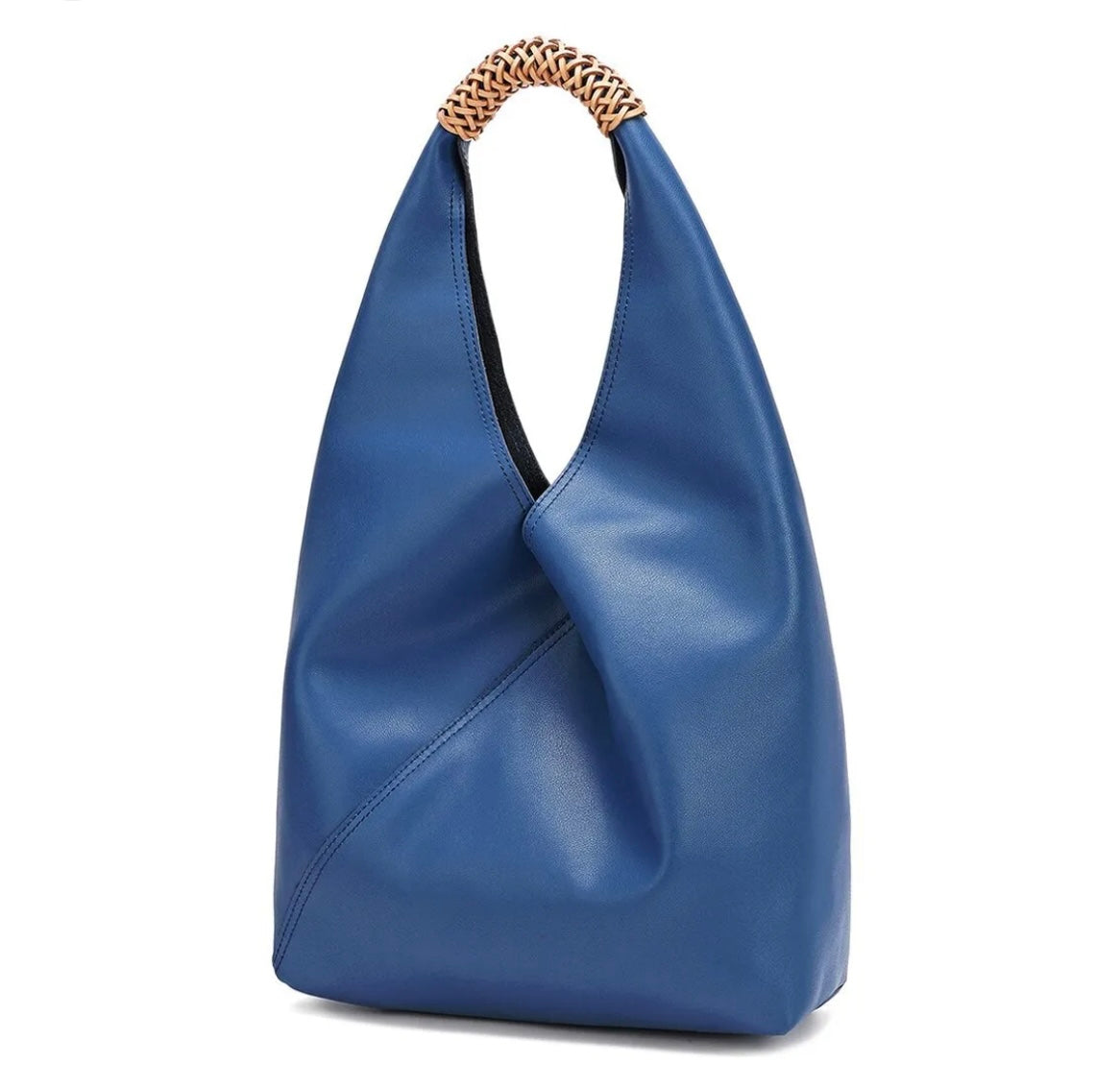 FANCY LEATHER WOMEN’S BLUE TOTE