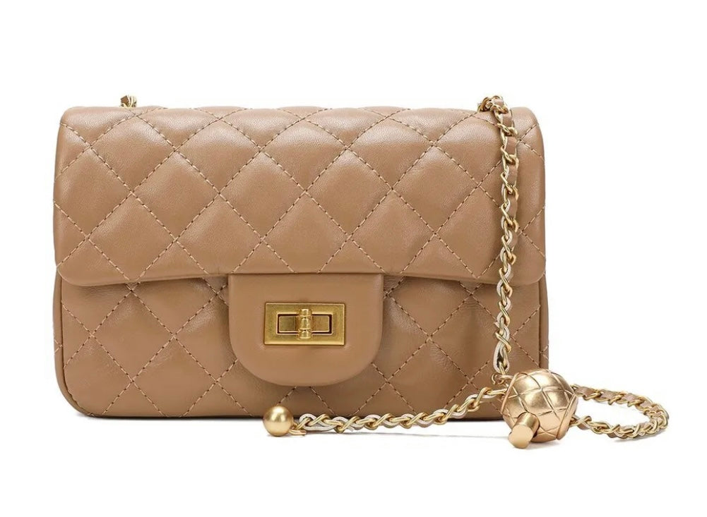 Paris Quilted Sheepskin Leather Bag