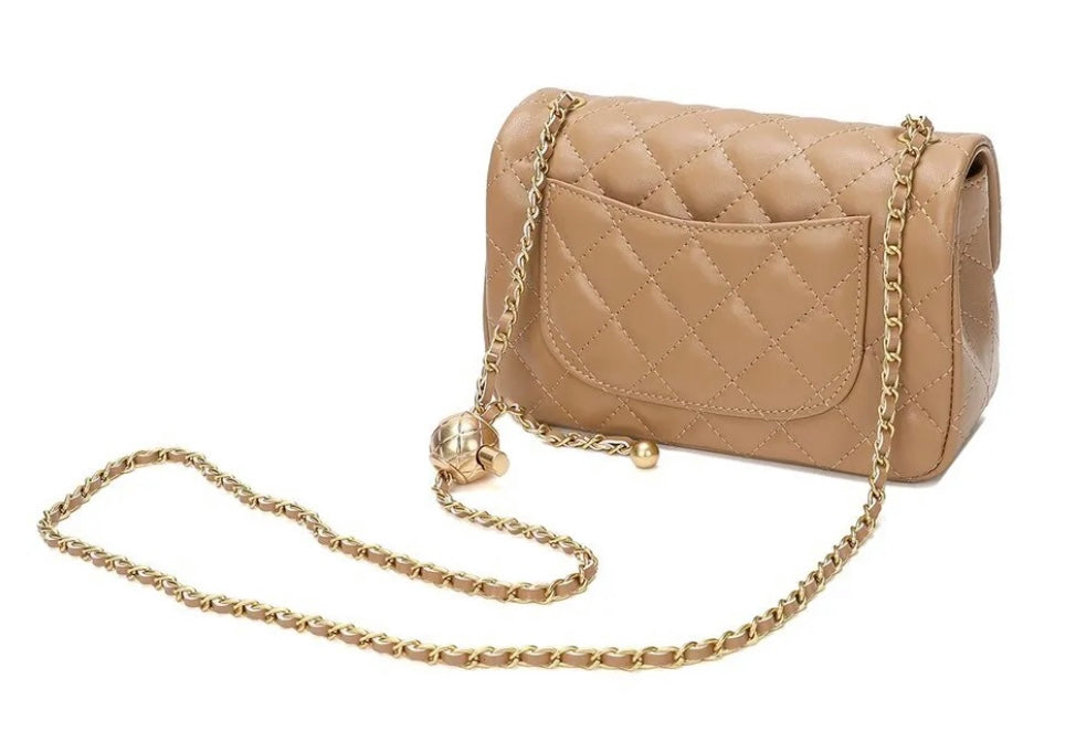 Paris Quilted Sheepskin Leather Bag