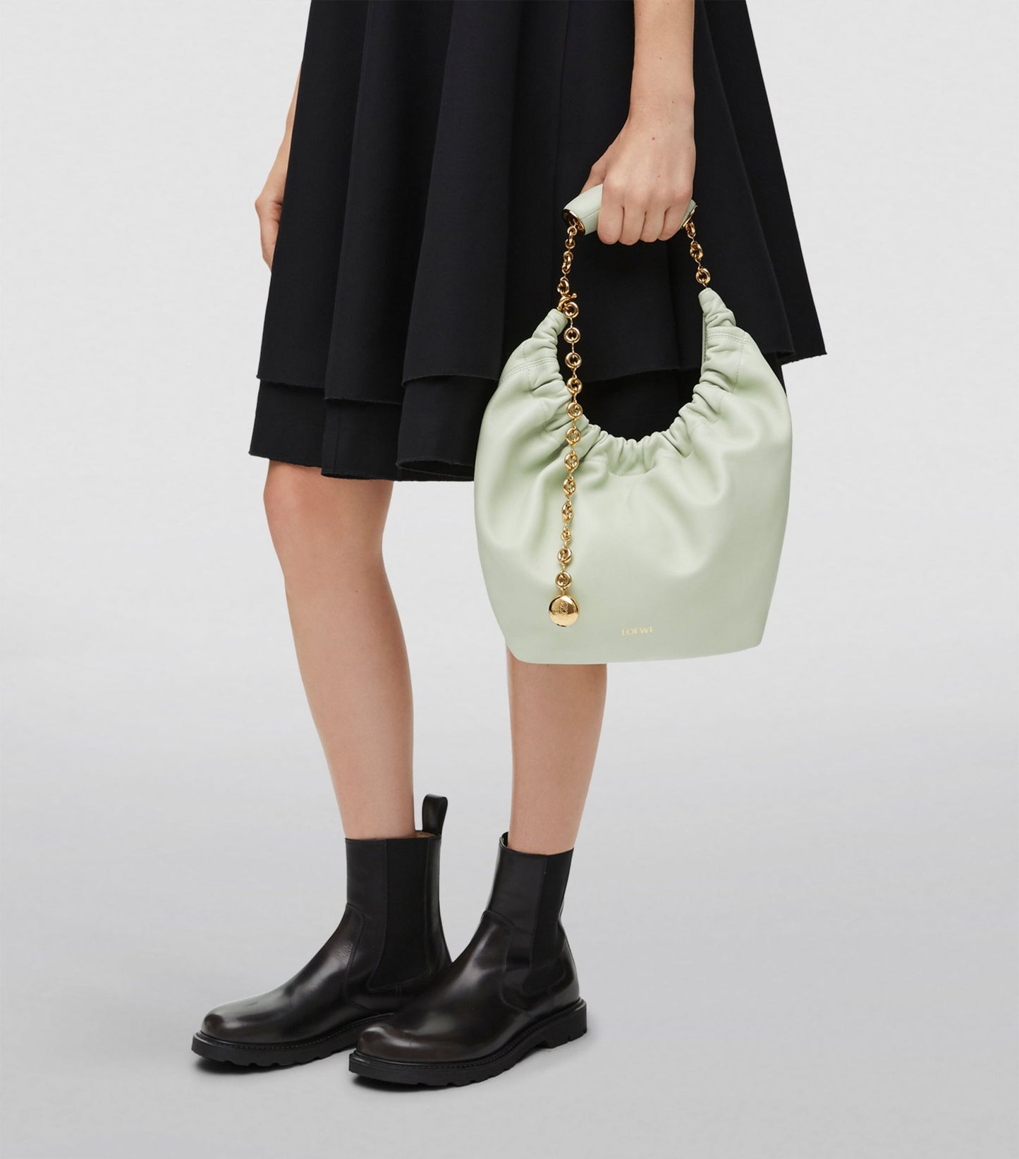 LOEWE Small Leather Squeeze Top-Handle Bag