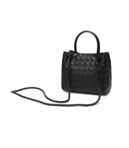 PARIS WOVEN FULL LEATHER TOP HANDLE BAG